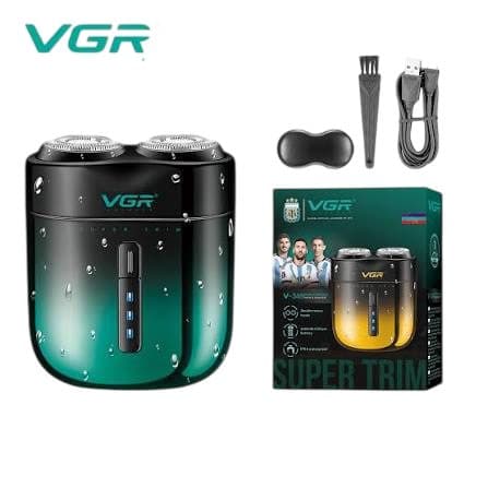 Barbeador Mini Vgr 348 Black Bivolt Recarregavel