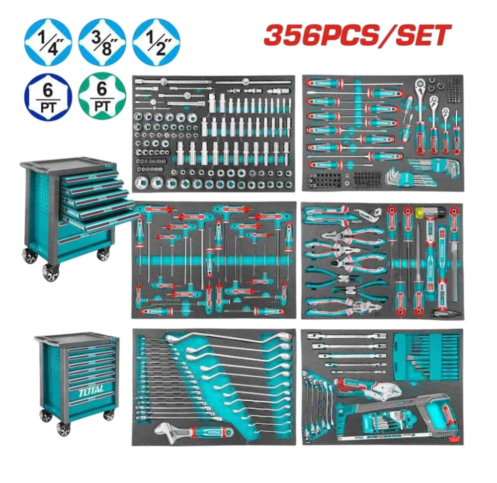 Caixa De Ferramentas Total 356PCS