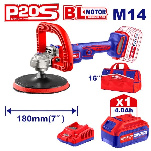 Pulidora Bateria Emtop Bateria Carregador