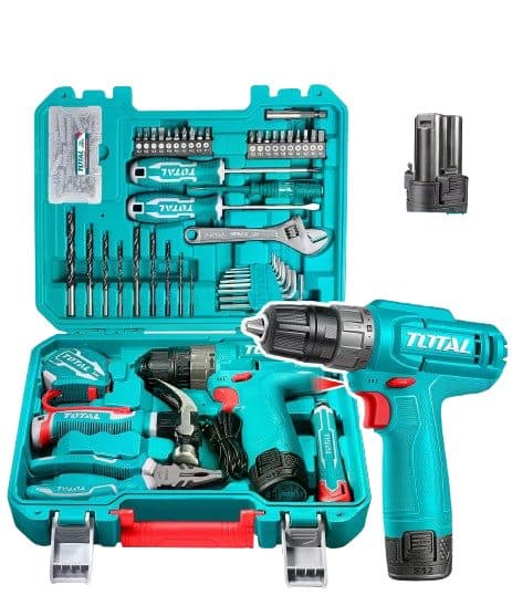 Kit Parafusadeira Bateria Total 2NM 129PCS 1 5AH