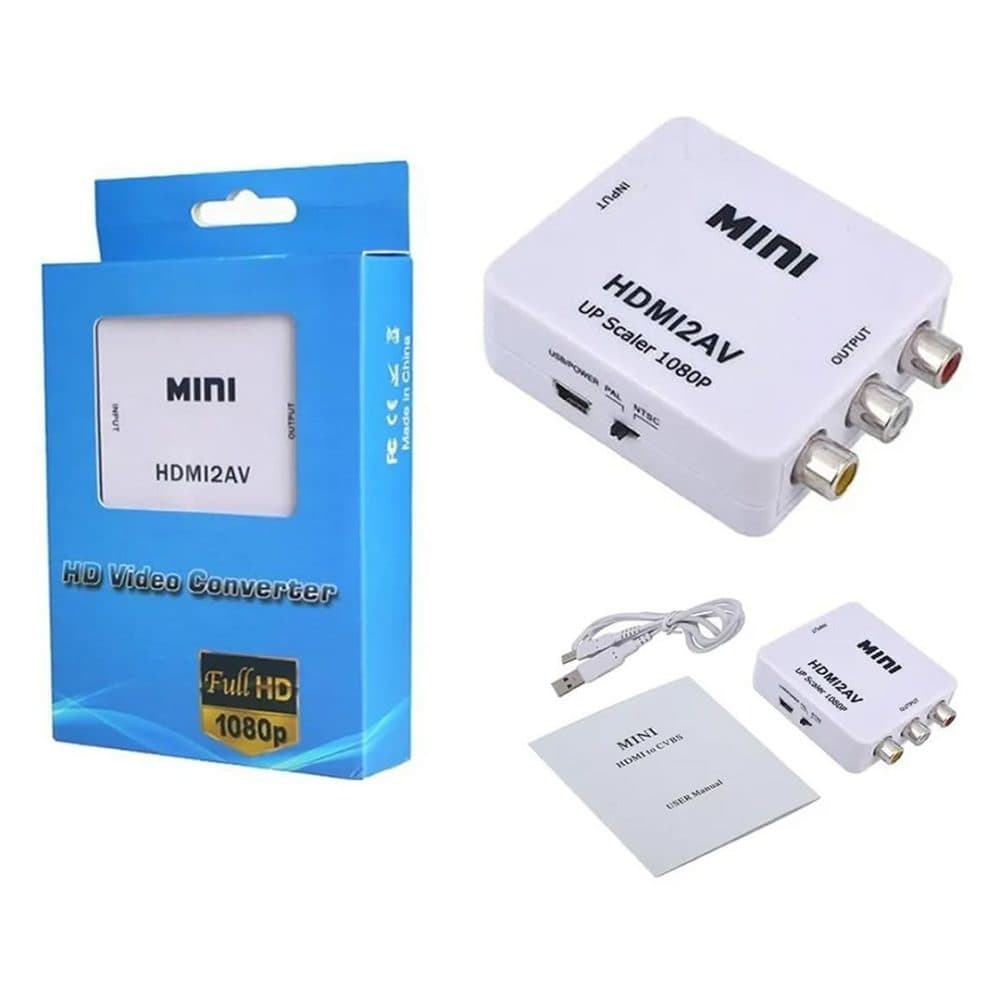 Mini Conversor De Hdmi Para Vga Audio Video