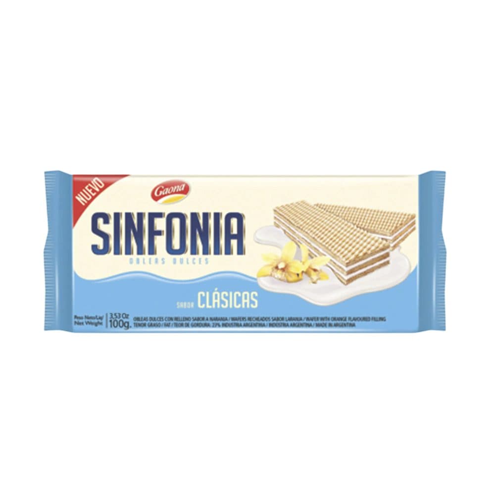Biscoito Wafer Gaona Sinfonia Clasicas 100G