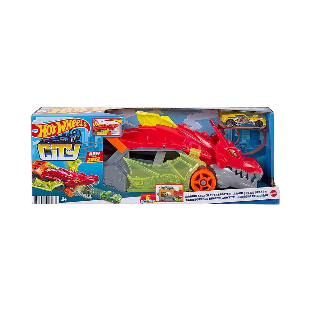 Caminhao De Brinquedo Mattel Hot Wheels City Dragon Launch Transporter