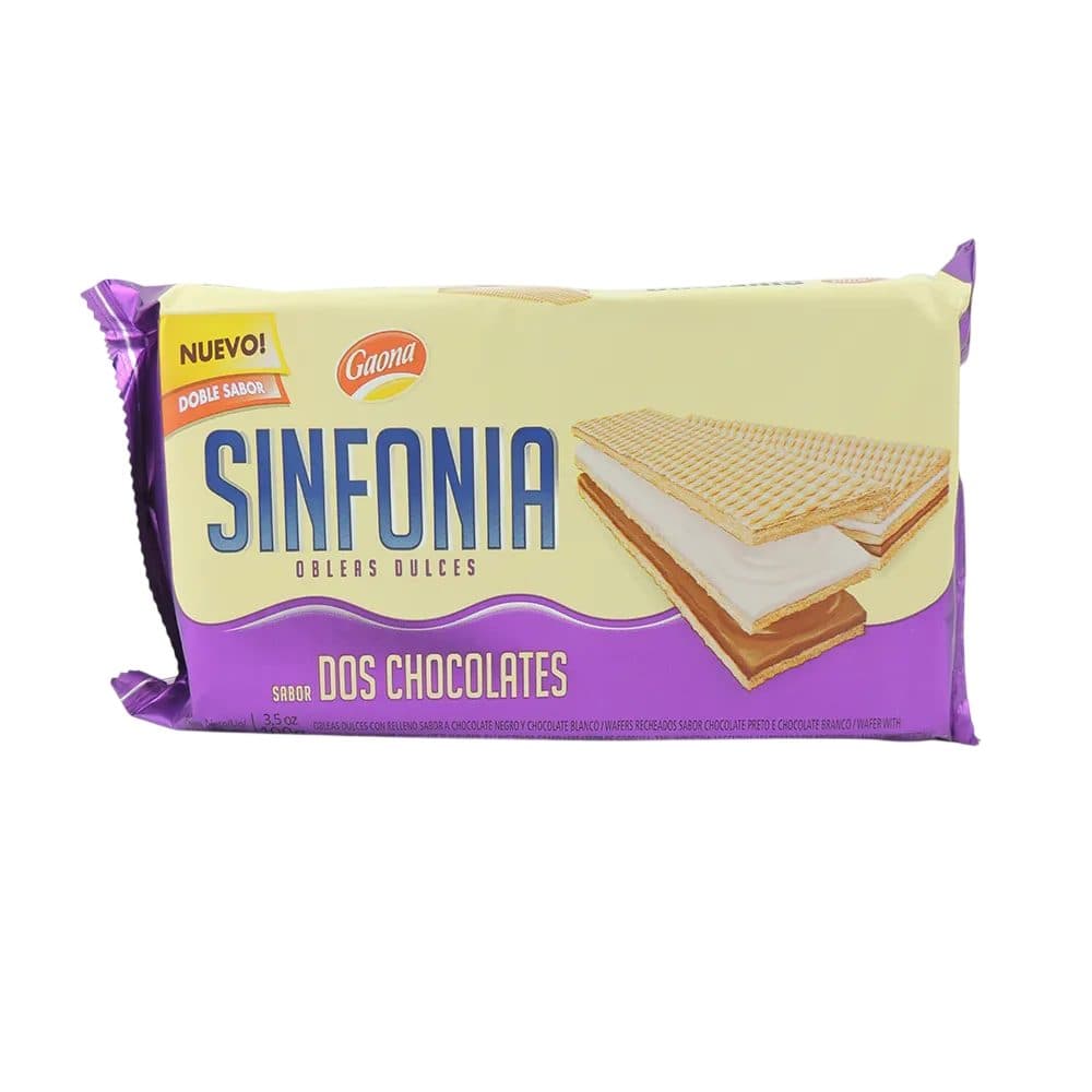 Biscoito Wafer Gaona Mini Sinfonia Dois Chocolates 50G
