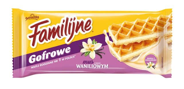 Biscoito Wafer Jutrzenka Familijne Waniliowym
