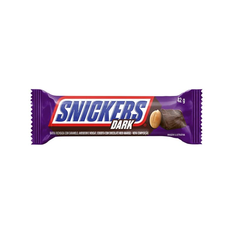 Chocolate Snickers Dark Amendoi Nougat 45G