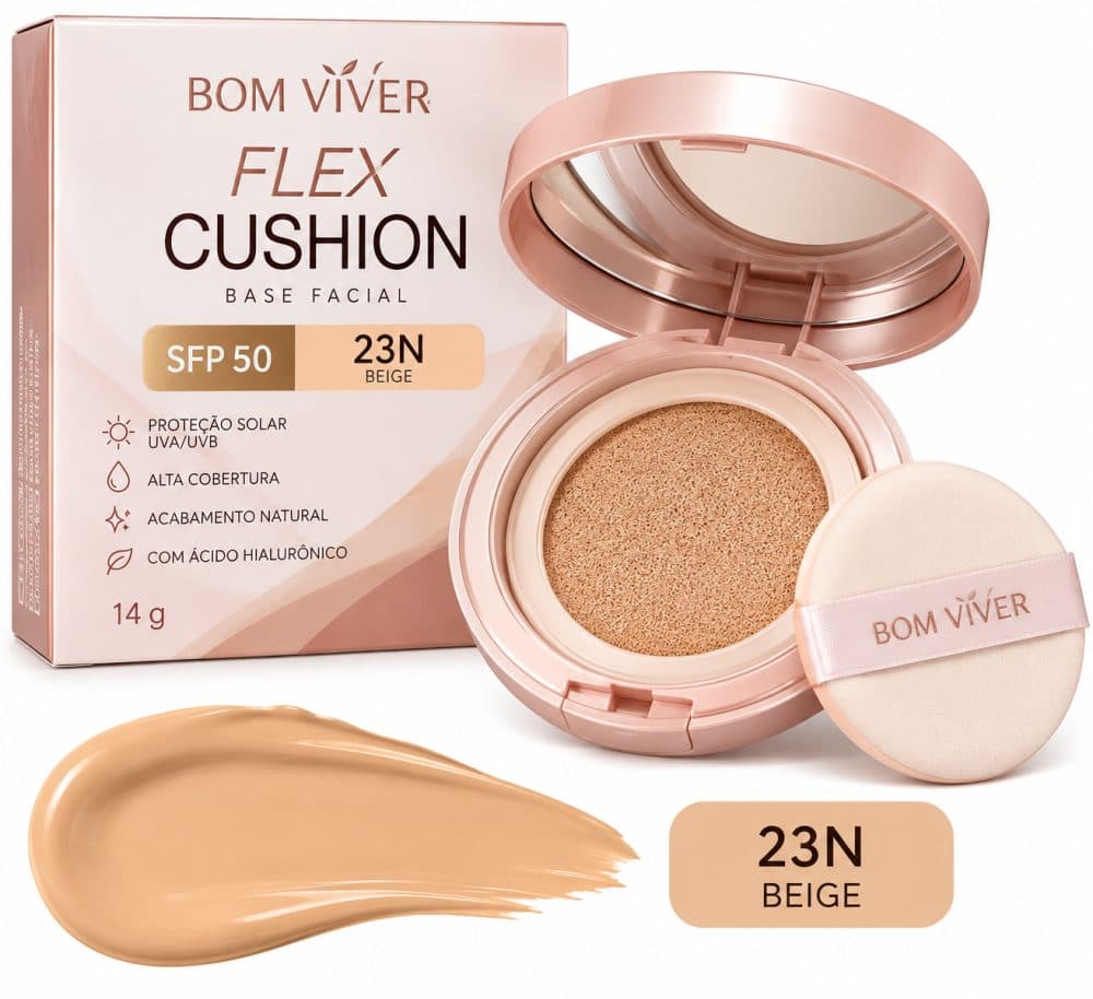 Base Facial Bom Cover Flex Cushion 23N Beige