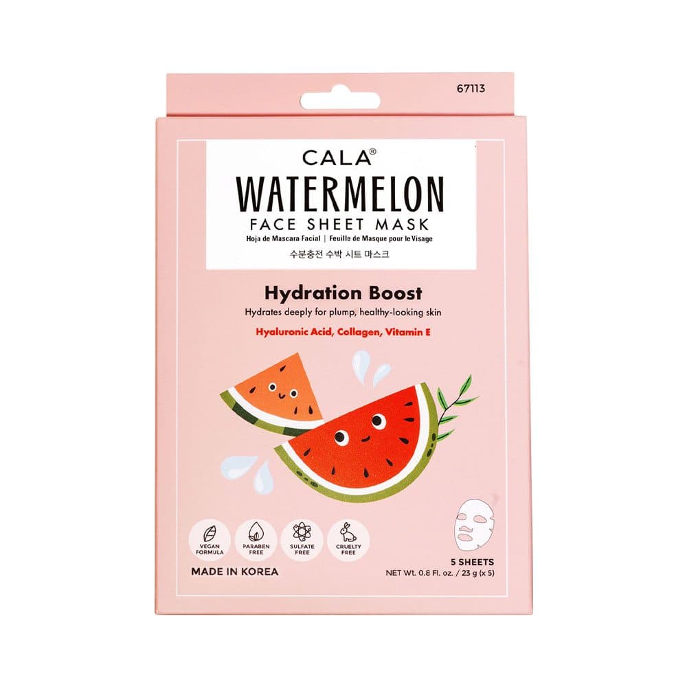Mascara Facial Cala Watermelon Hydration Boost 5 Pecas