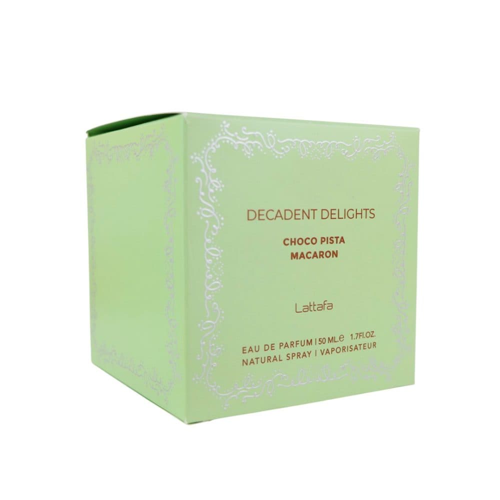 Lattafa Decadent Delights Choco Pista Macaron 50ML Feminino