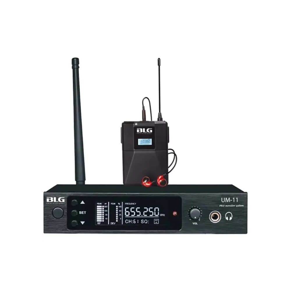 Microfone Monitor In Ear Um 11 Blg Fio 1MONI 1RC 100CANA 100M Unf