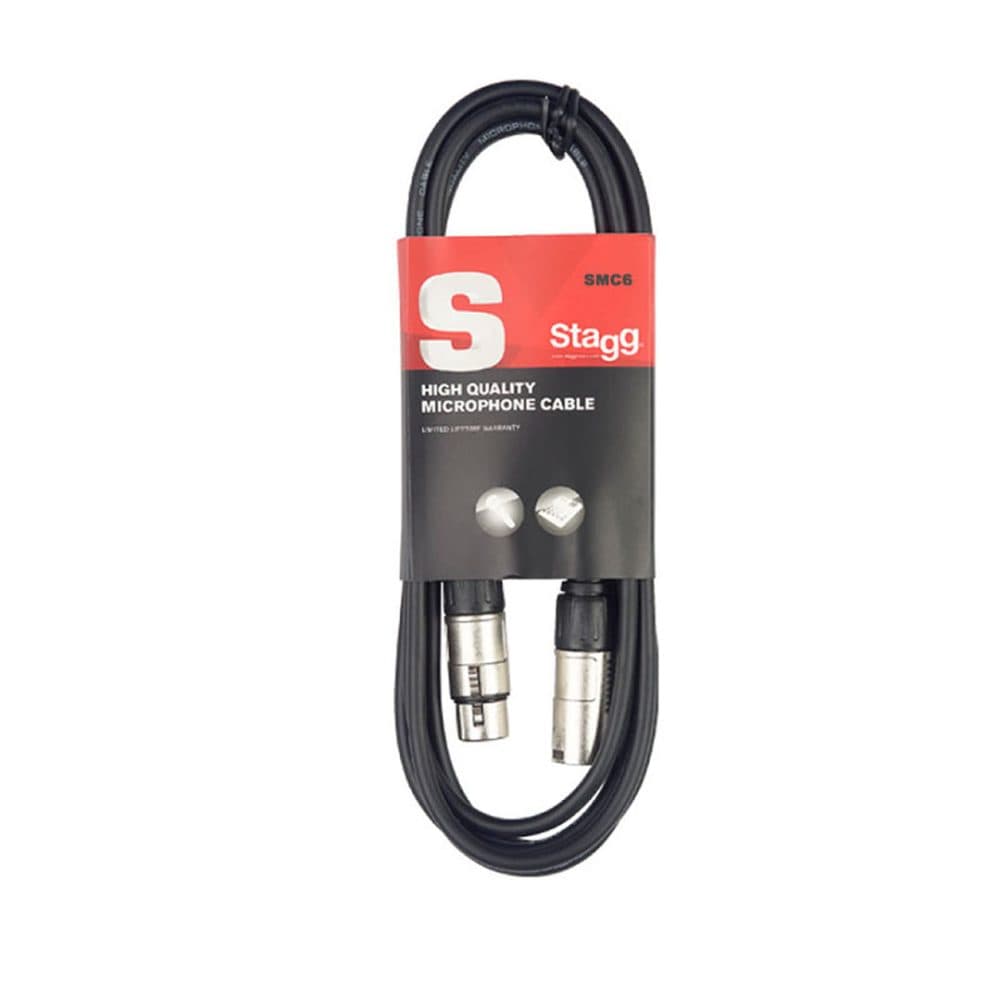 Cable De Microfono Stagg Xlr Macho Hembra 6 Metros