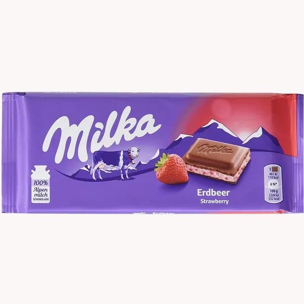Chocolate Milka Erdbeer Strawberry 100G