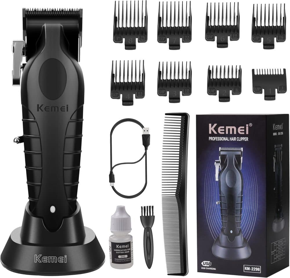 Aparador De Pelo Kemei Preto