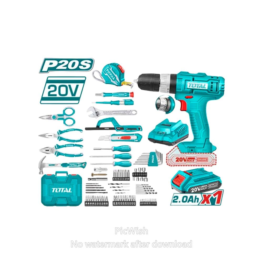 Kit Parafusadeira Bateria Total 66N 165PCS 1BATE Car