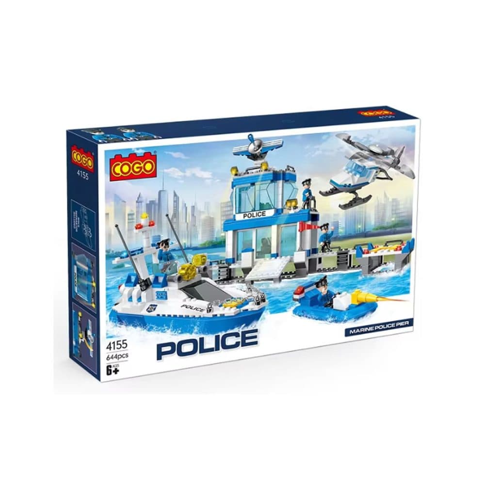 Bloques De Construccion Cogo Educativos Ensamblar Marine Police 644 Piezas