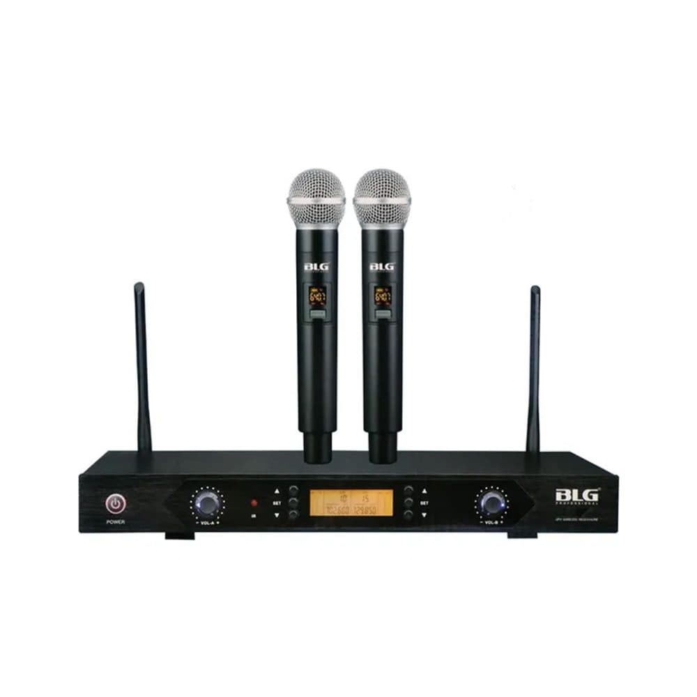 Microfono Inalambrico Blg Uhf De 2 Canales