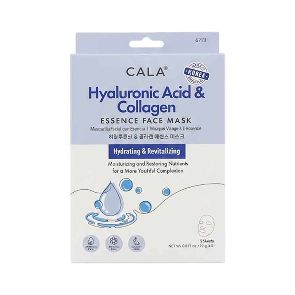 Mascara Facial Cala Hyaluronic Acid Collagen 5 Pecas