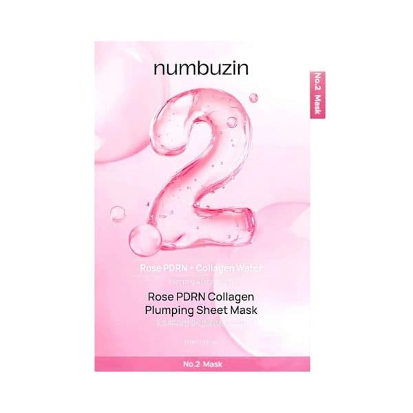 Mascara Facial Numbuzin 2 Rose Pdrn Collagen Plump Sheet 33ML