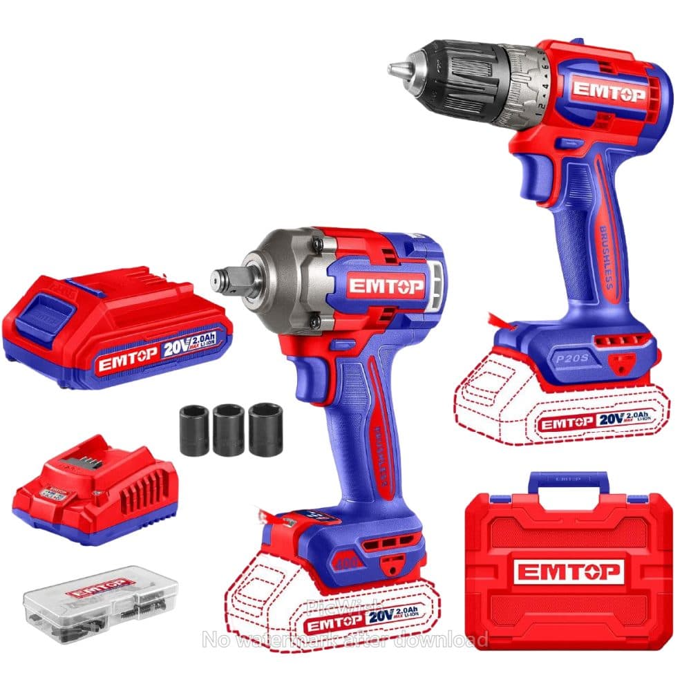 Kit Emtop Par Imp Martel Lixade 2 Bat Cargador