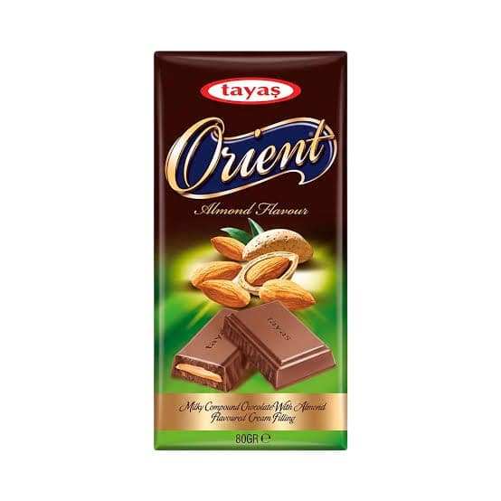Chocolate Tayas Orient Almond Barra 80G