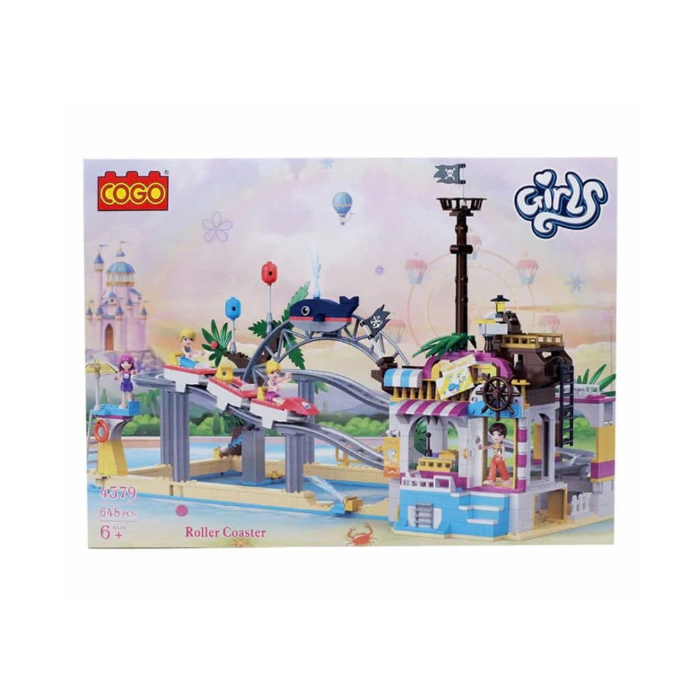 Bloques De Construccion Cogo Educativos Ensamblar Rollear Coaster 648 Piezas