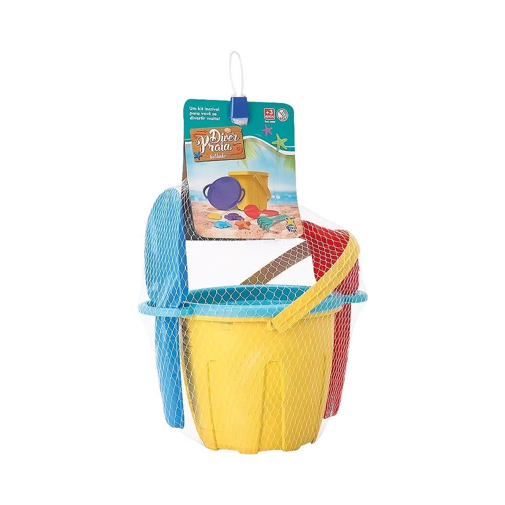 Kit De Jogo Divertoys Diver Set De Praia Balde