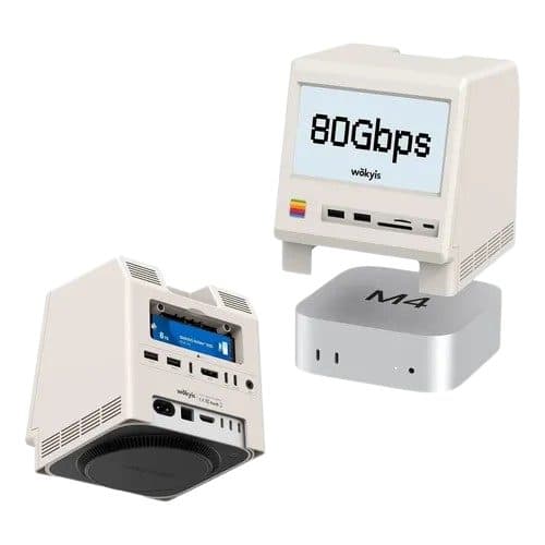 Wokyis Dock Mac Mini M4 M4 Pro Estilo Macintosh Retro