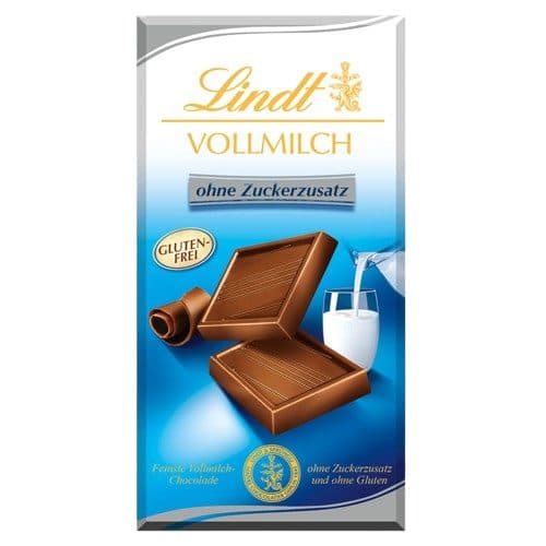 Chocolate Lindt Vollmich Ohne Zuckerzusatz Leite 100G