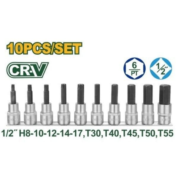 Ferr Chave Kit Sockets 10PCS