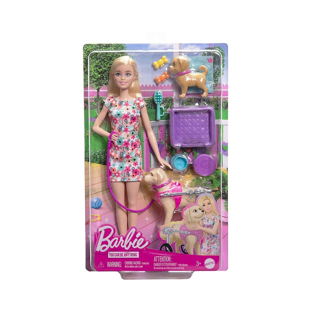 Boneca Mattel Barbie Toy Pup And Dog In Wheelchair