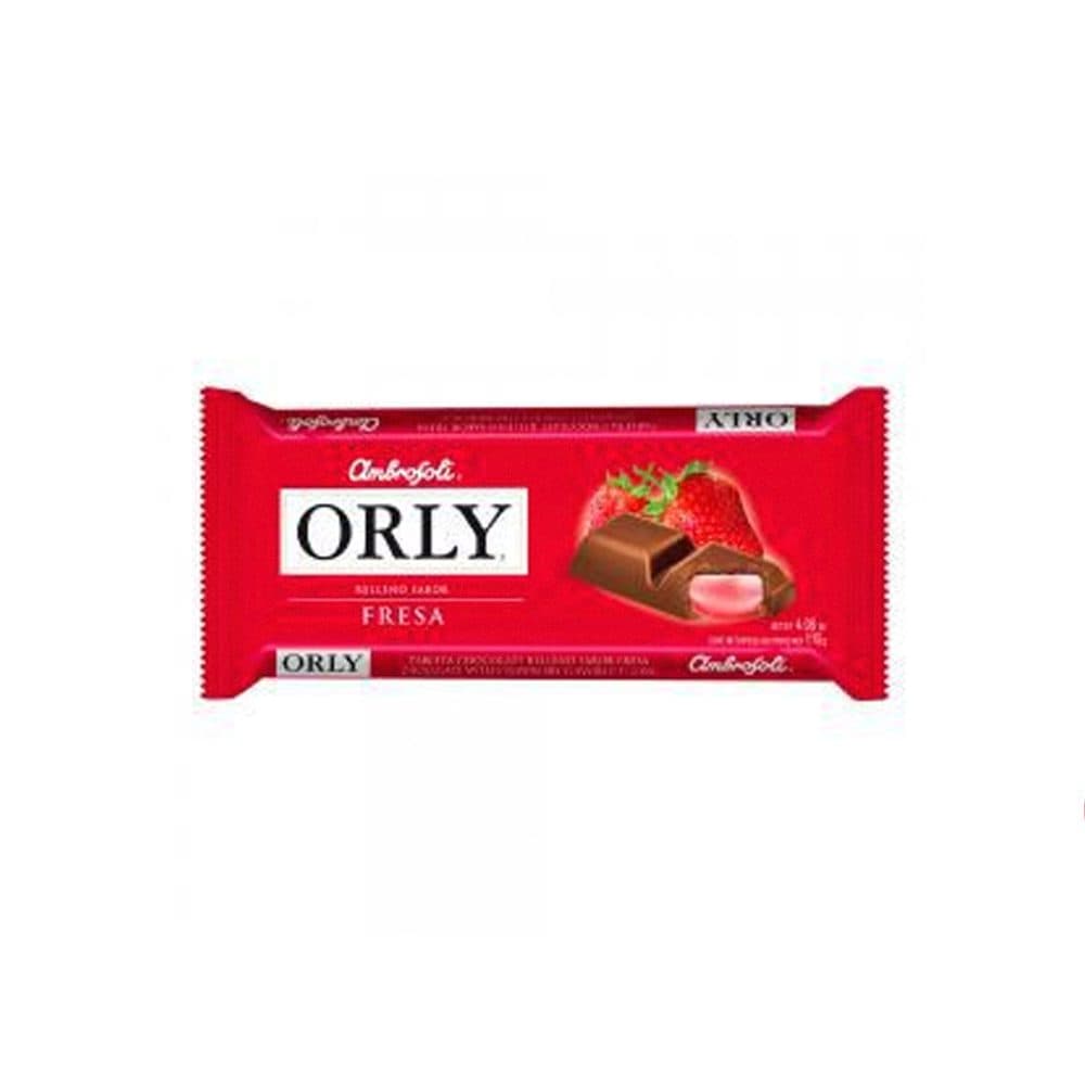 Chocolate Orly Morango Barra 95G