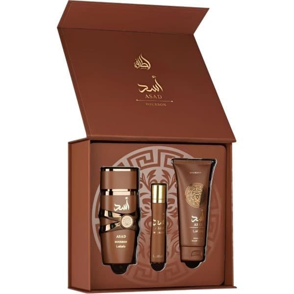 Lattafa Kit Asad Bourbon 3 Piezas
