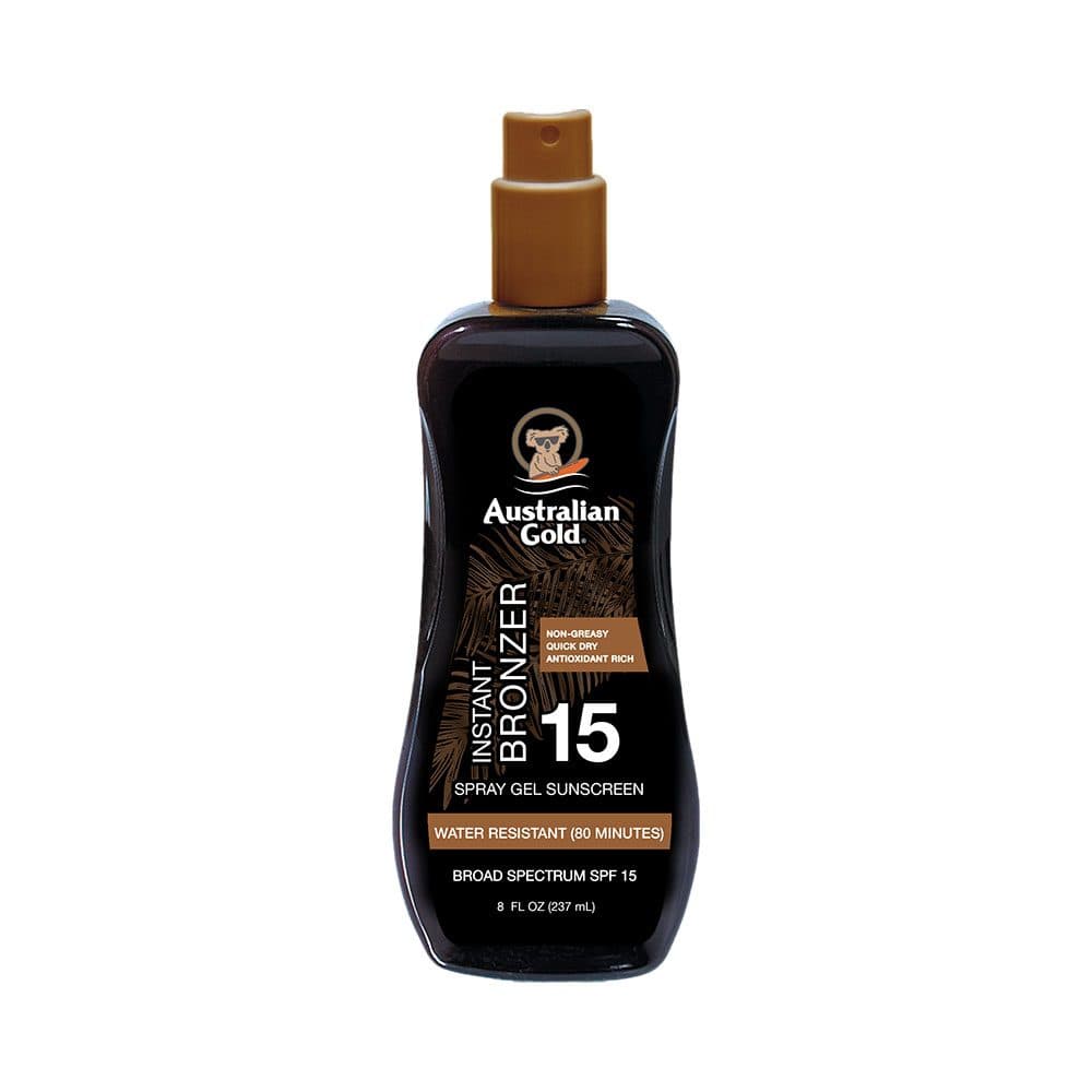Protetor Solar Australian Gold Instant Bronzer Gel Spay 237ML