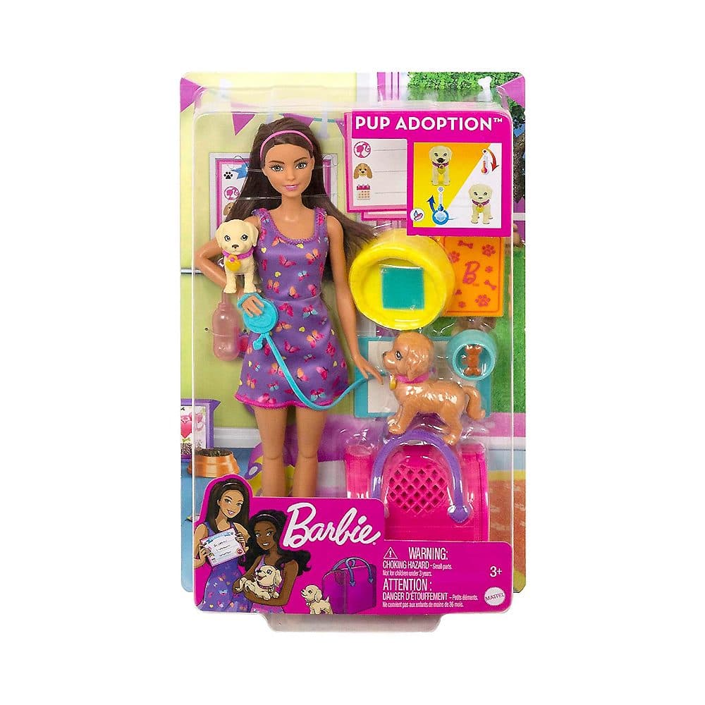 Boneca Mattel Barbie Pup Adoption Playset With Doll