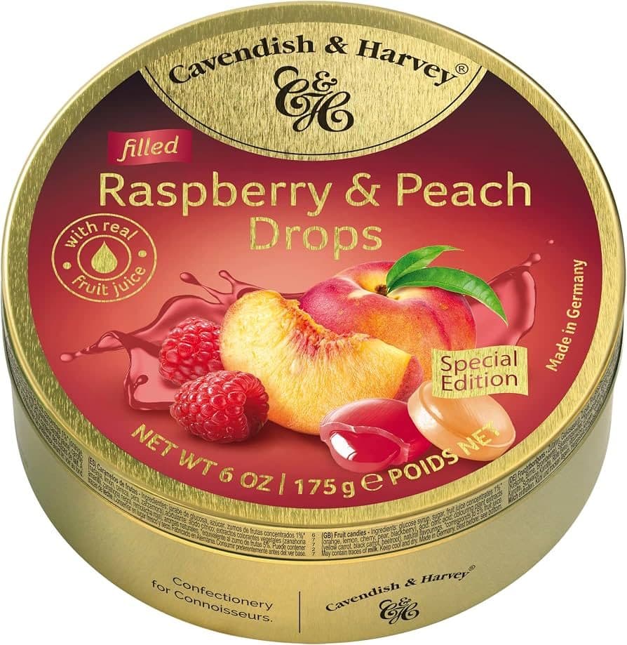 Bala De Frutas Cavendish Harvey Raspberry Peach 175G