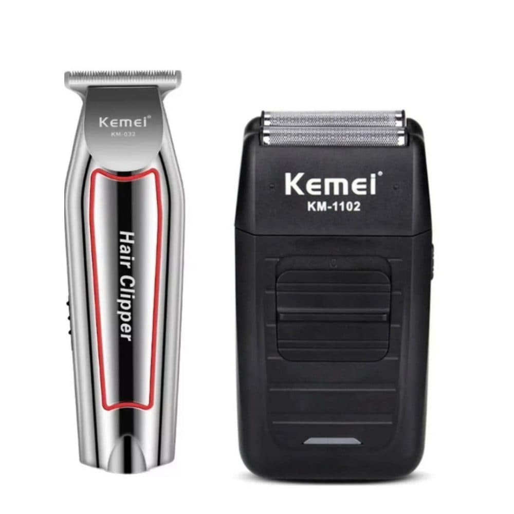 Barbeador Kemei Cinza Bivolt