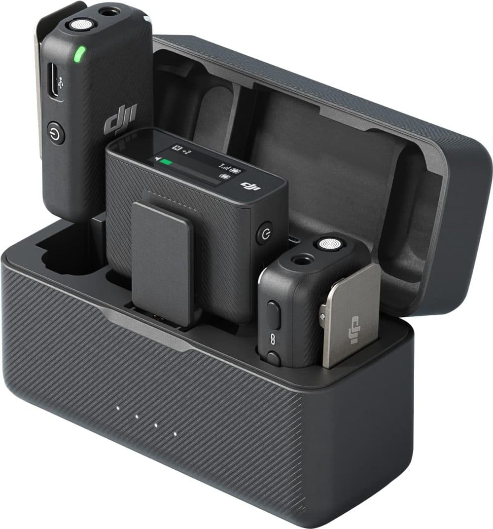 DJI Microfone Wireles Mini 2 2 Tx 1RX Charging Case