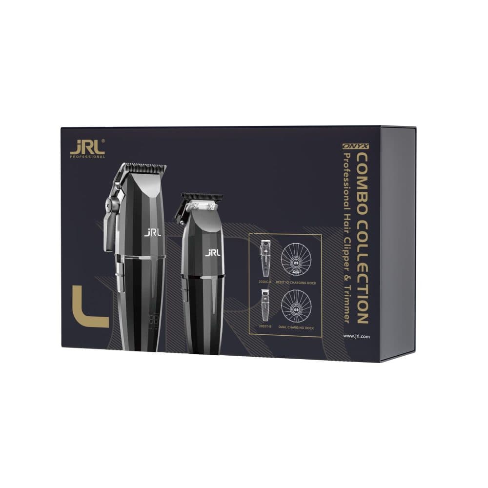 Kit Maquina Cabelo Jrl Collection Clipper Trimer Onyx