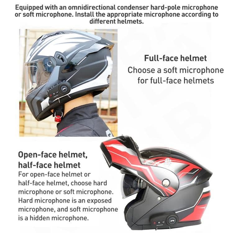 Intercomunicador Helmet K10 Max Hard Microphone