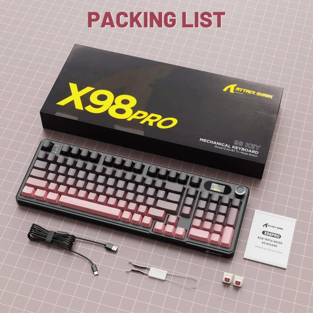 Teclado Wir Attack Shark X98 Pro RGB Magnetic