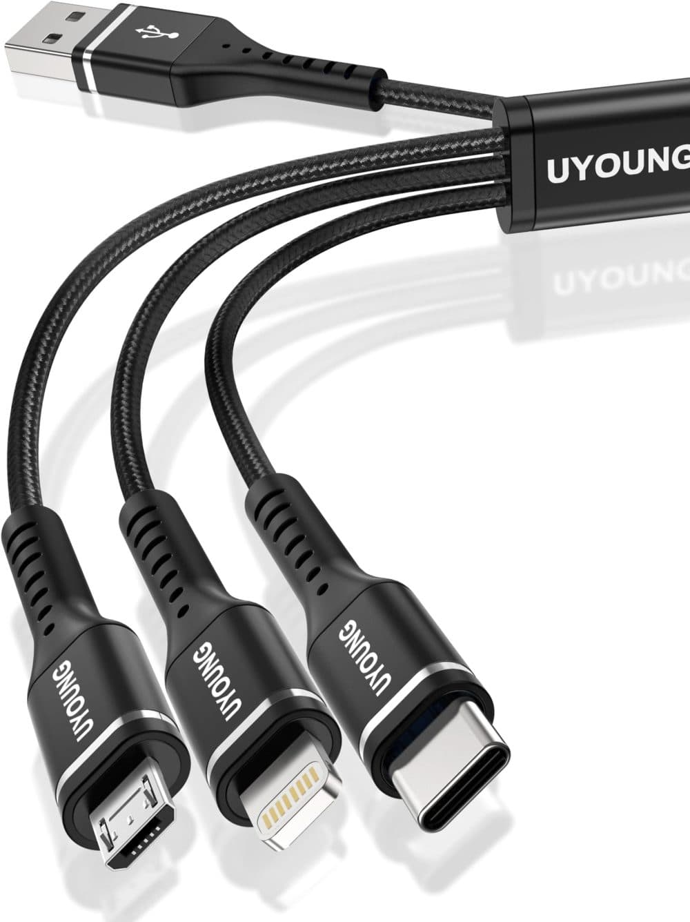Cabo Type Tfn Usbc Gr Type Lightning Microusb Black