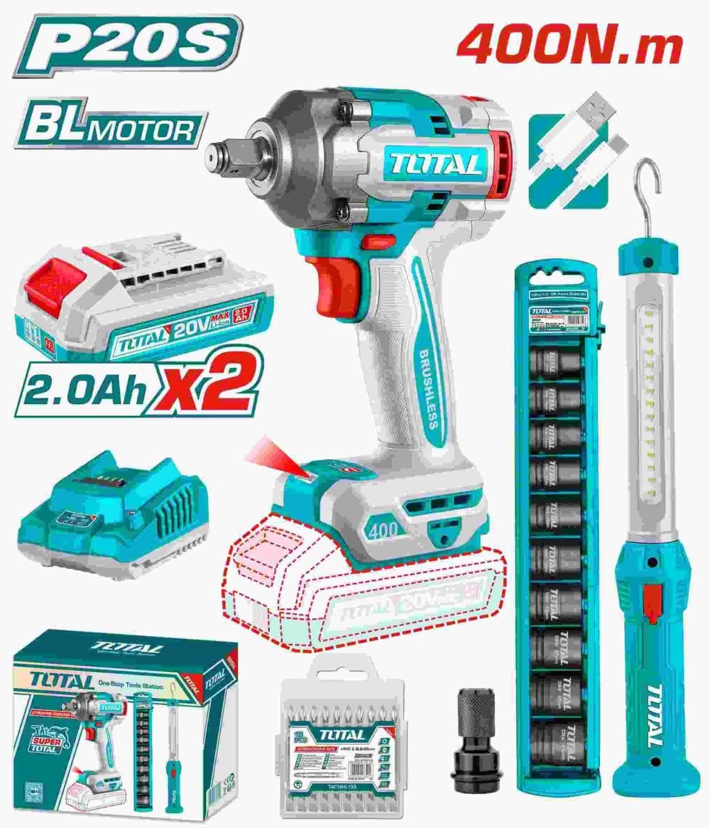 Kit Chave De Impact Total Lampada 2 Bat