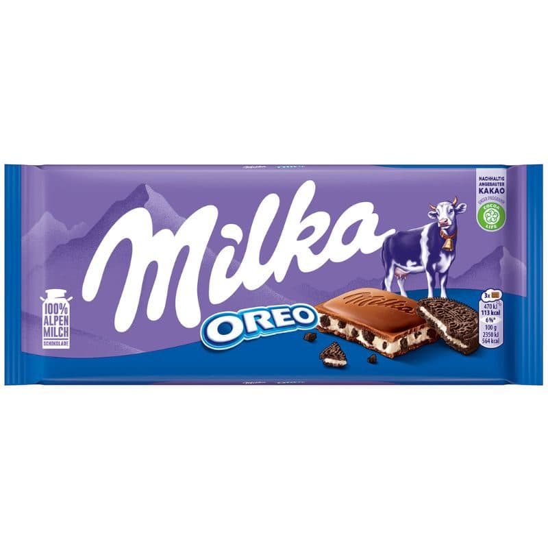 Barra De Chocolate Milka Oreo