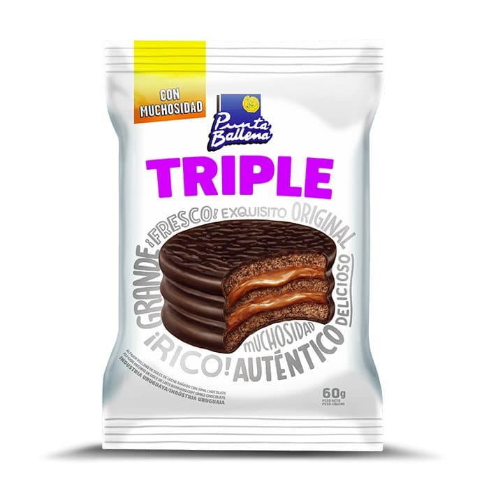 Alfajor Punta Ballena Triple Doce De Leite