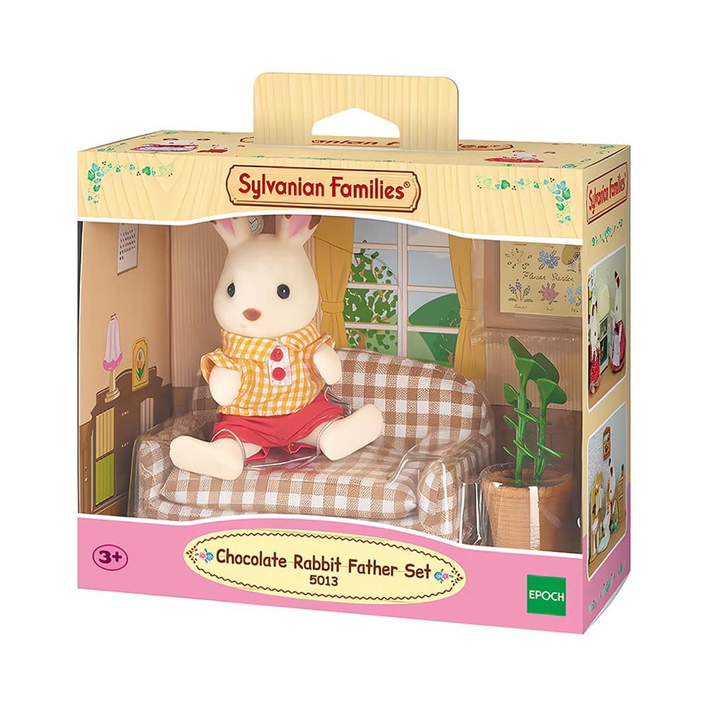 Figura Epoch Sylvanian Families Chocolate Rabbit Father Set